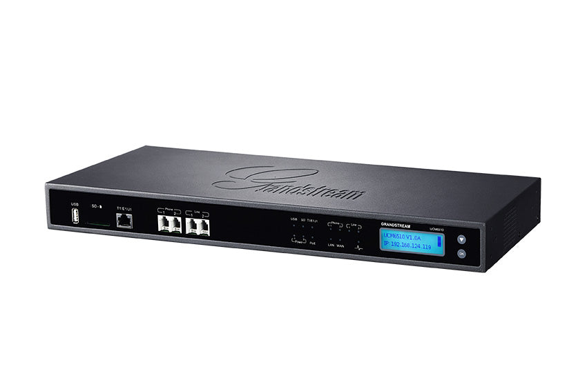 Grandstream UCM6510 IP PBX Enterprise-grade Appliance, 50 SIP Trunk Accounts and 200 Concurrent Calls, 2x RJ11 PSTN Line FXO Ports Grandstream UCM6510 IP PBX Enterprise-grade Appliance, 50 SIP Trunk Accounts and 200 Concurrent Calls, 2x RJ11 PSTN Line FXO Ports